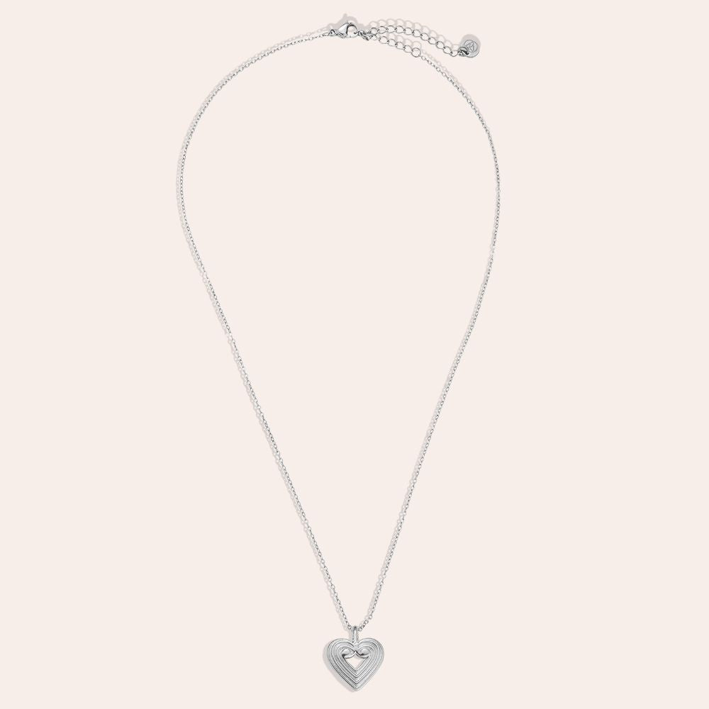 "Avinarayne" Striped Heart Edelstahl Halskette