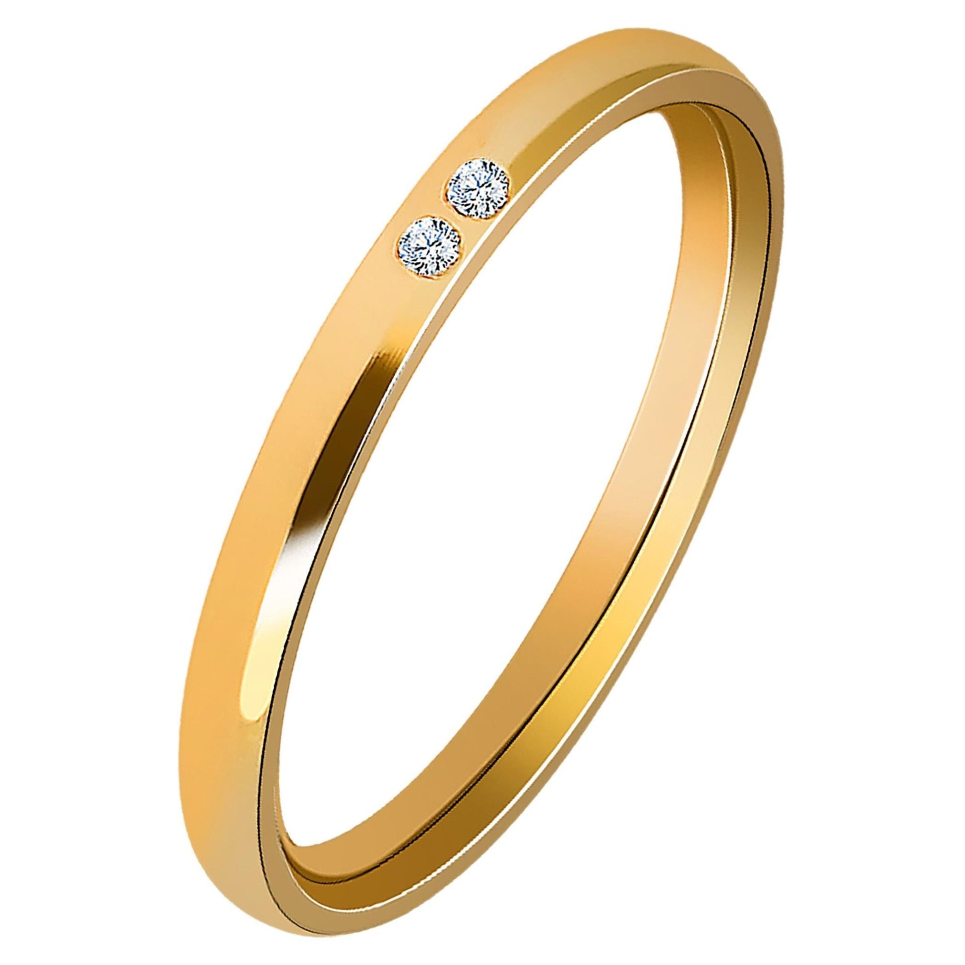 "Cariva" – Goldfarbener Ring mit dezenten Similisteinen