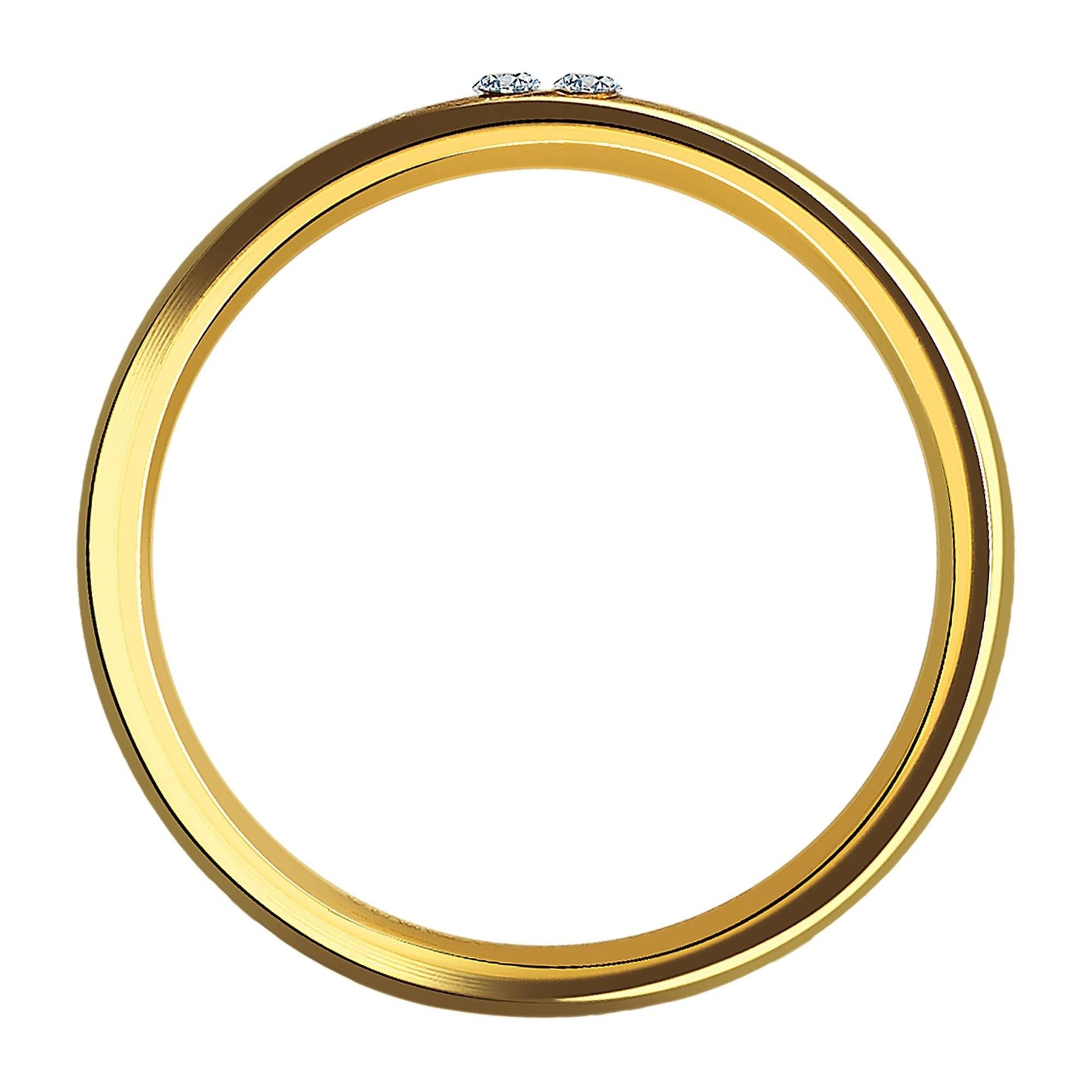 "Cariva" – Goldfarbener Ring mit dezenten Similisteinen
