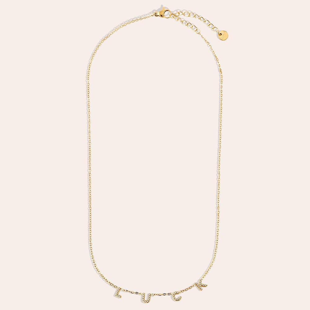 "Celiaianeora" Diamond LUCK Edelstahl Halskette-Goldharmonie
