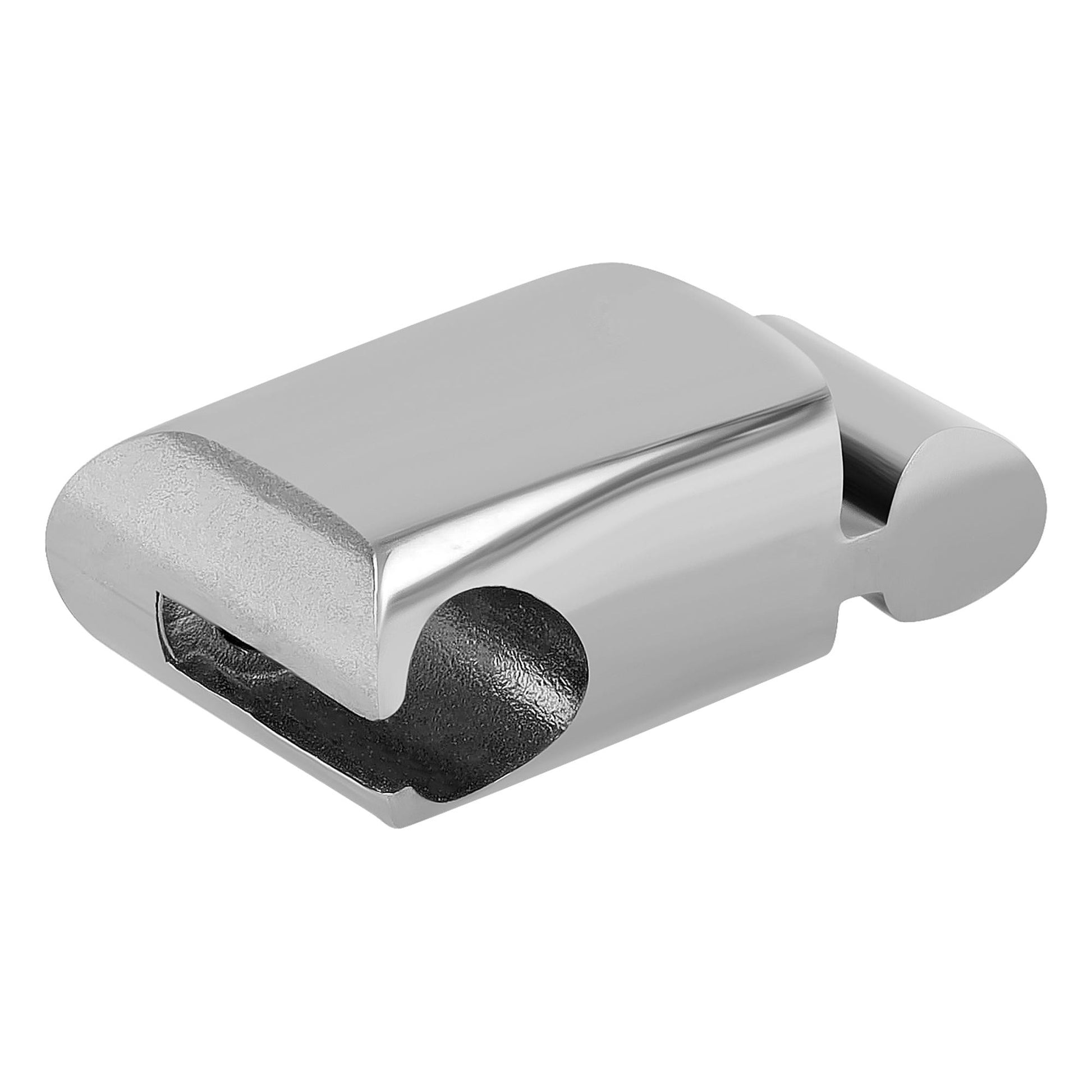 "Corvian" – Silberfarbenes Panzerarmband mit Magnetverschluss, 21,5 + 1 cm