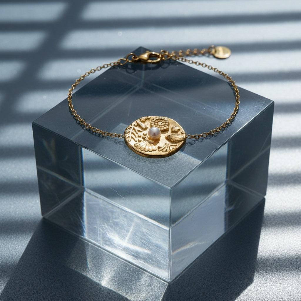 „Elamiraa“ Ocean Plate With Pearl Armband