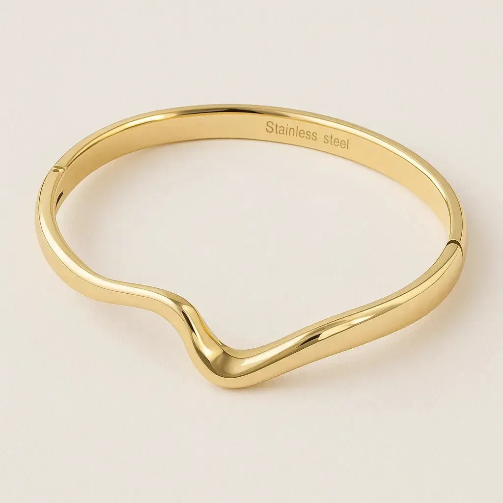 "Elanora" – Spangenarmband mit Steckverschluss-Goldharmonie