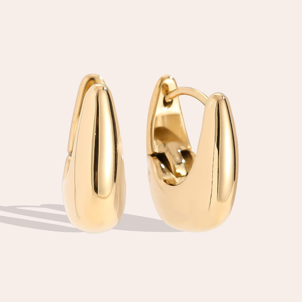 „Elarivaa“ Drop Hoop Ohrringe-Goldharmonie
