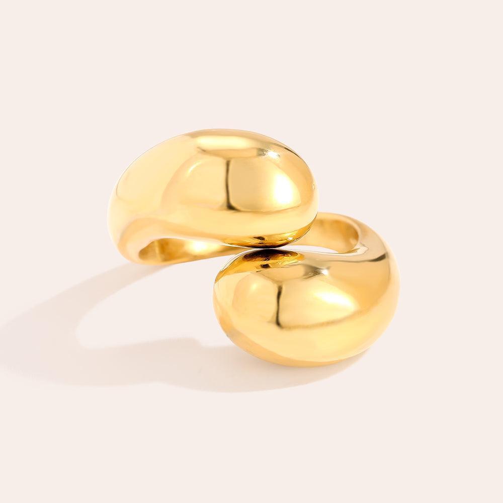 Elasara - Two Drops Ring-Goldharmonie