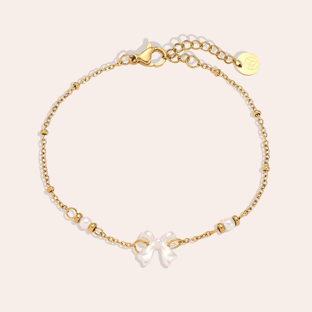 „Elasira“ Pearl Dots And Butterfly-Goldharmonie