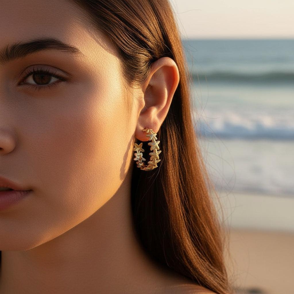 „Elasira“ Sea Star Hoop Ohrringe