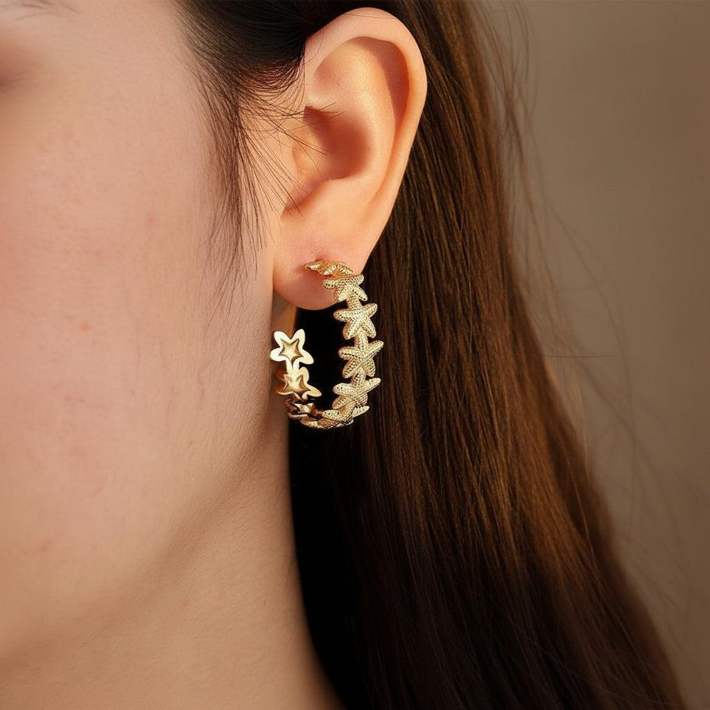 „Elasira“ Sea Star Hoop Ohrringe