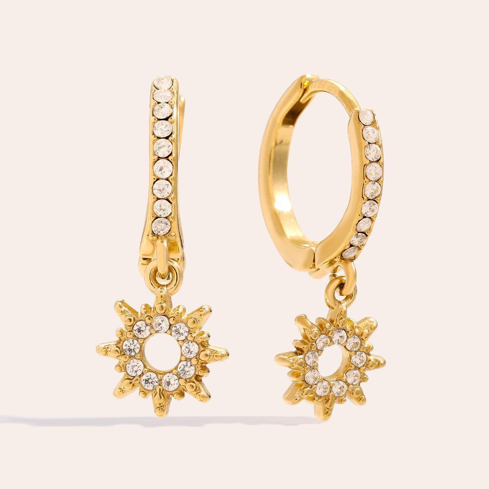 „Elasiraa“ Diamond Sun Ohrringe-Goldharmonie