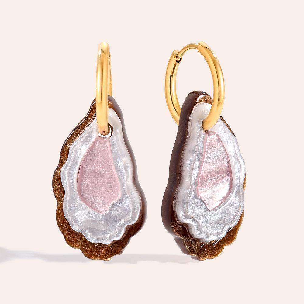 „Elavera“ Oyster Ohrringe-Goldharmonie
