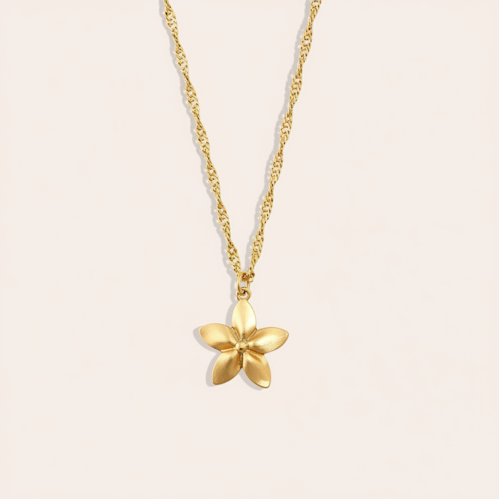 "Eliaraeva" Single Super Flower Edelstahl Halskette