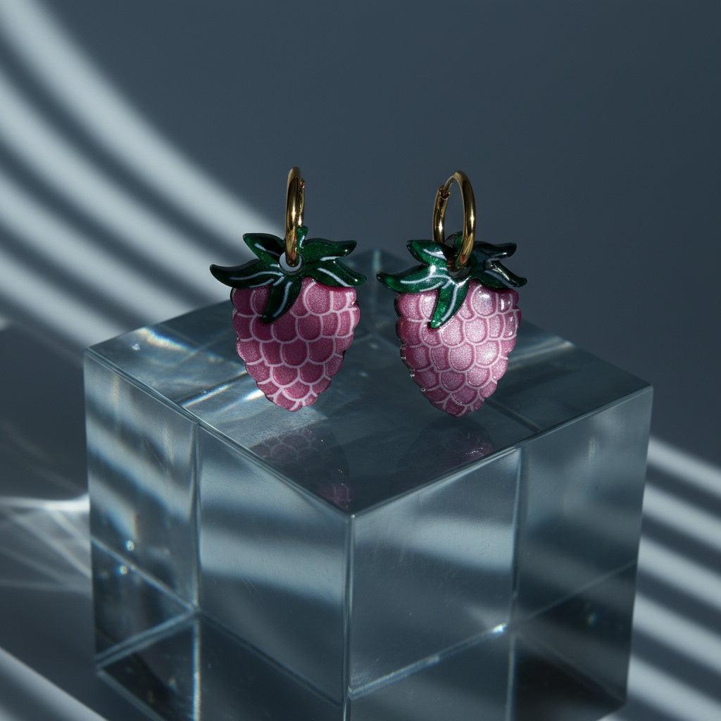 „Elilin“ Raspberry Ohrringe