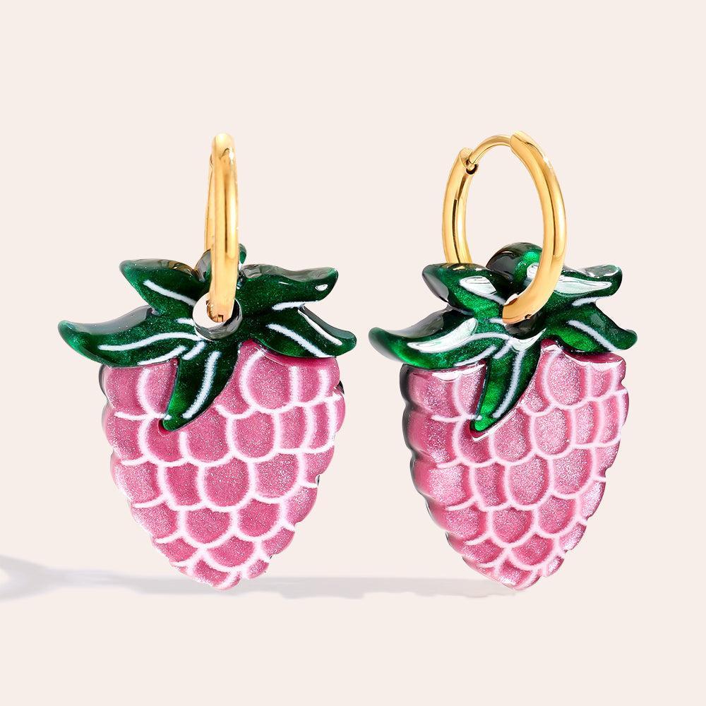 „Elilin“ Raspberry Ohrringe-Goldharmonie