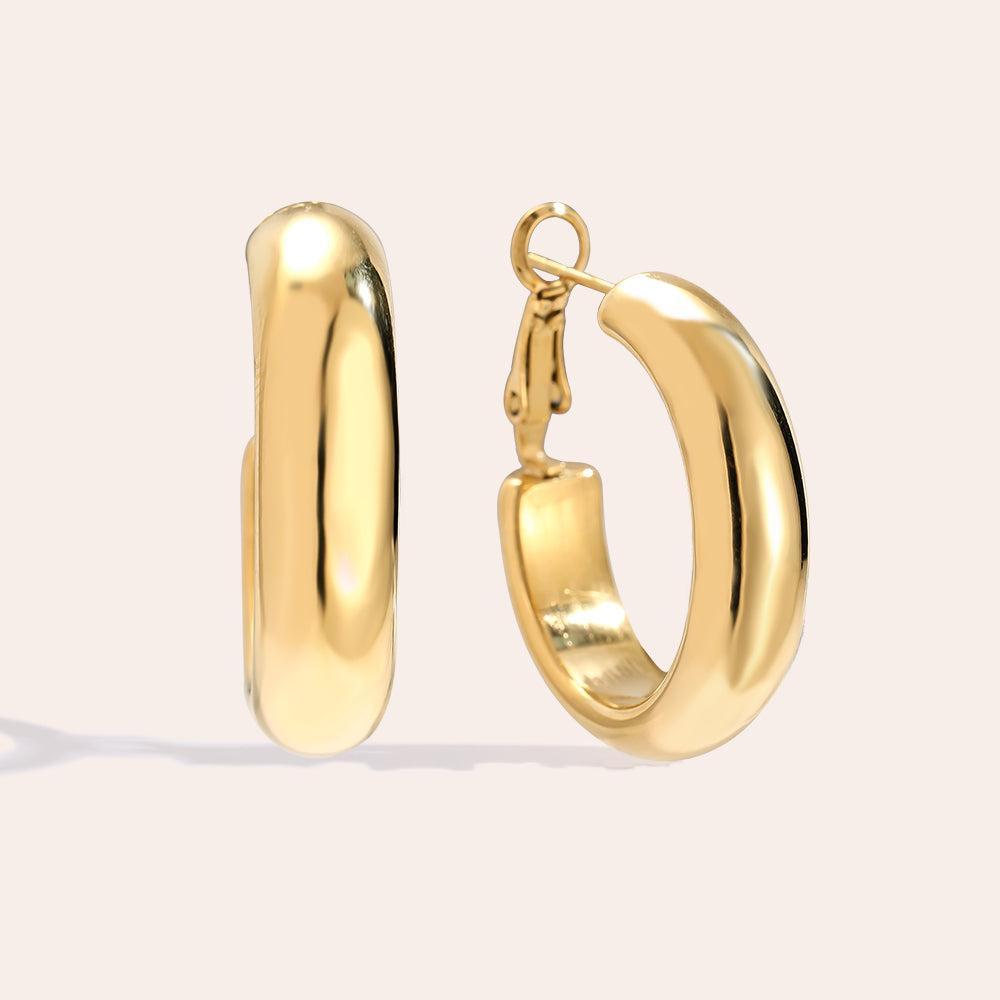 „Eliline“ Simple Circle Ohrringe-Goldharmonie