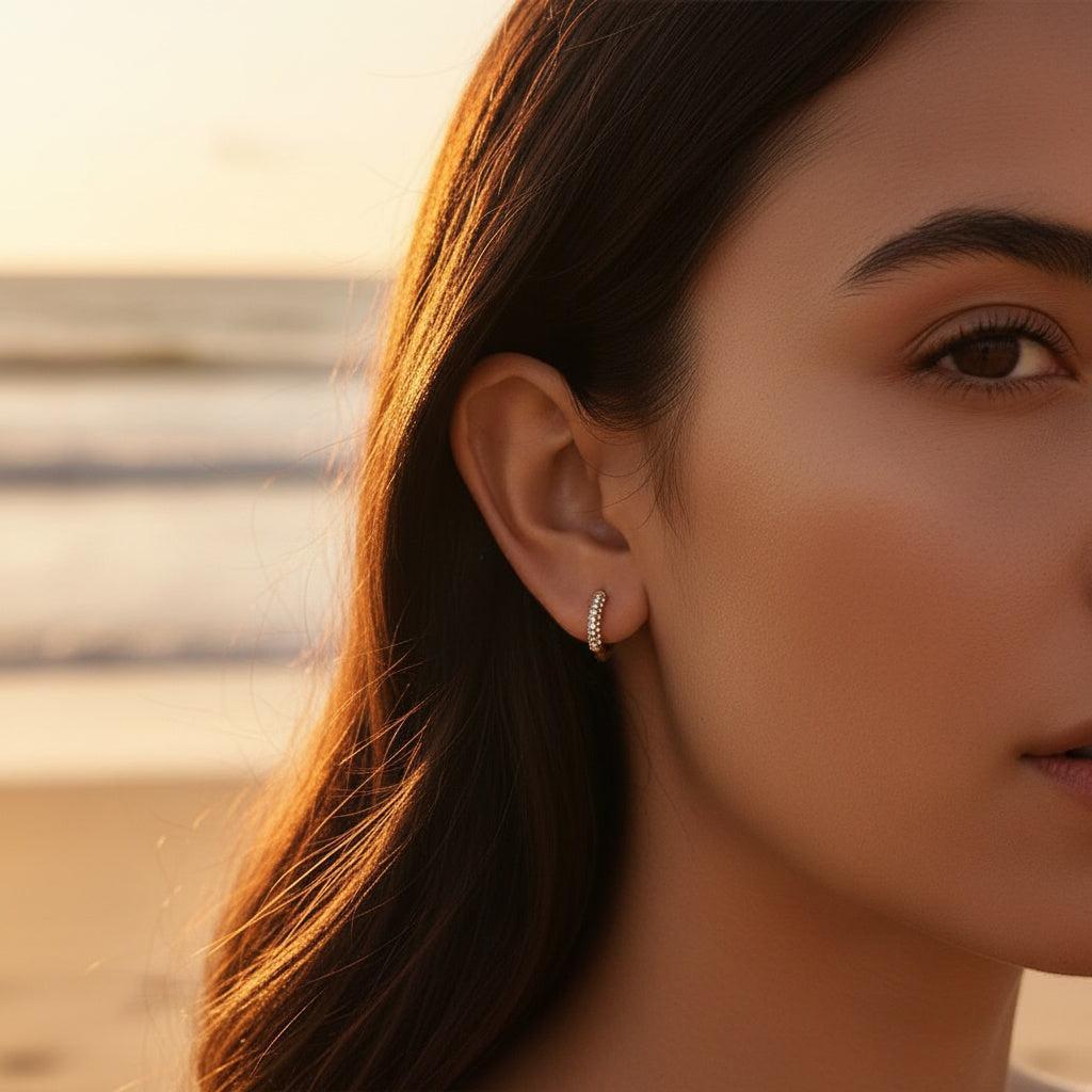 „Elinora“ Diamond Hoop Ohrringe