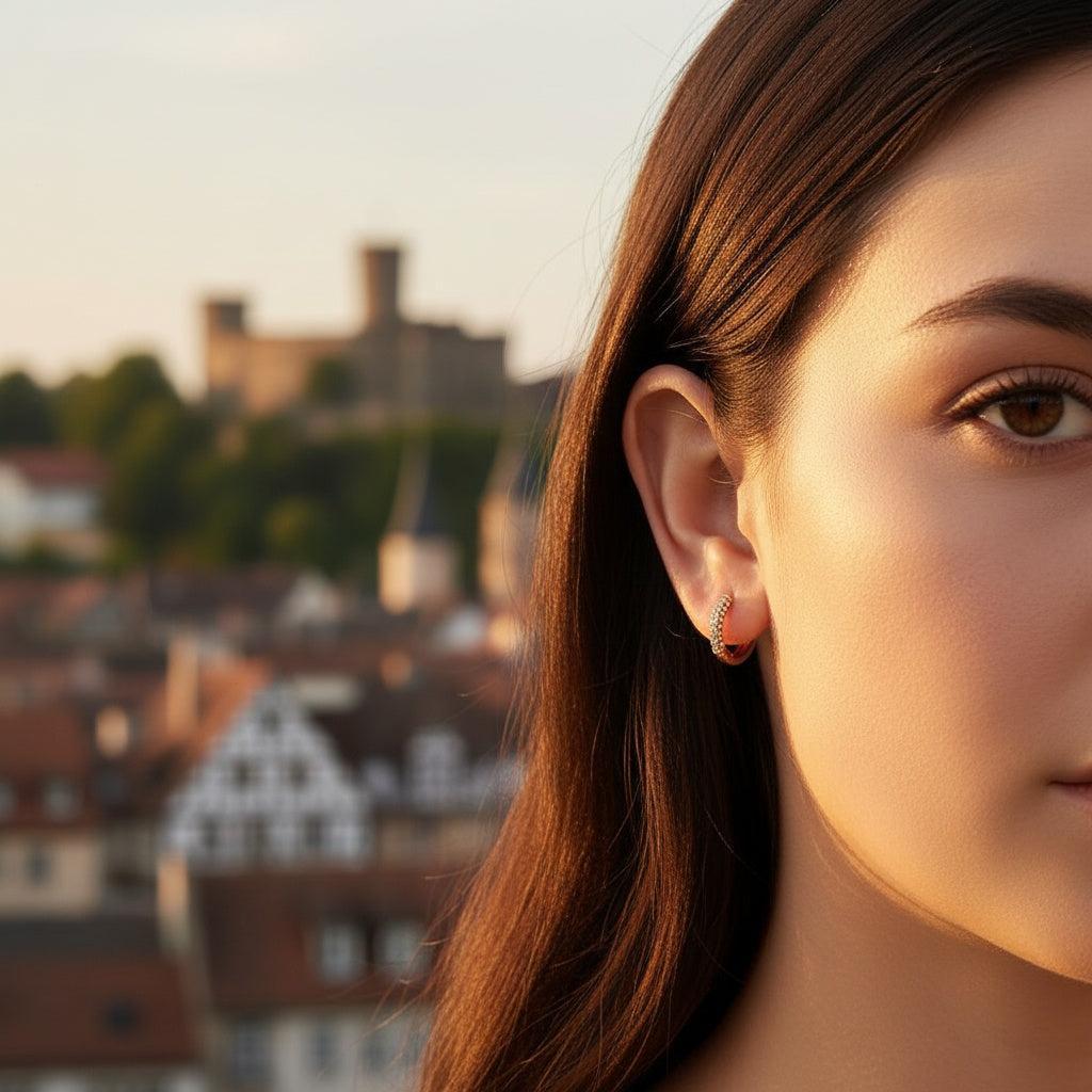 „Elinora“ Diamond Hoop Ohrringe