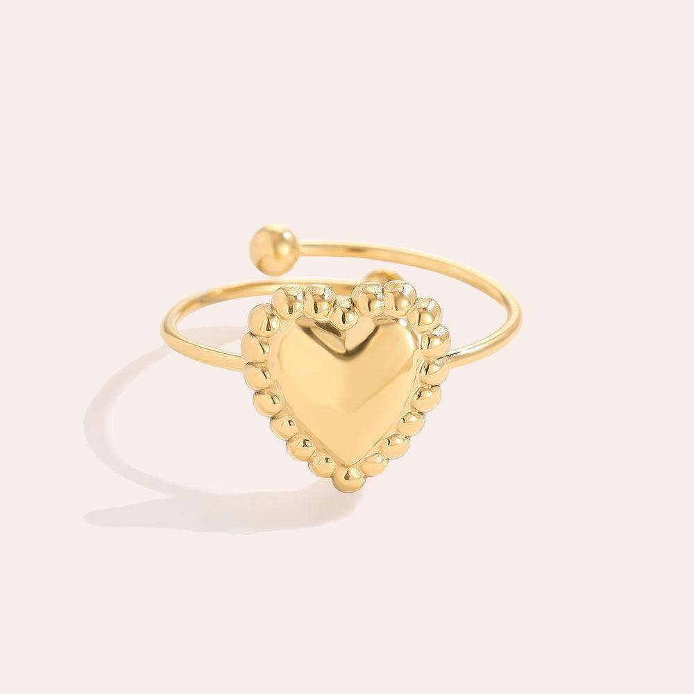 Eliria - Fancy Heart Ring-Goldharmonie