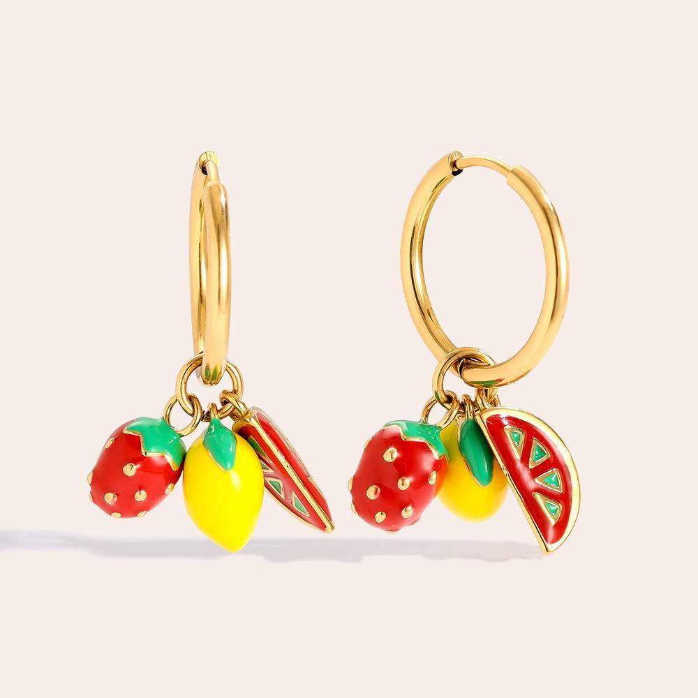 „Elivella“ Fruit Fun Ohrringe-Goldharmonie