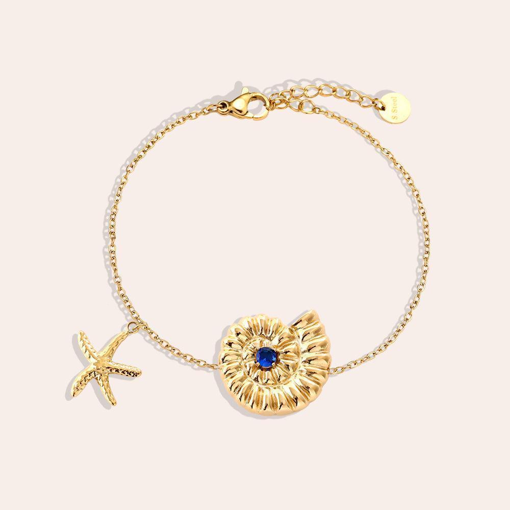 „Elomira“ Shell Star Armband-Goldharmonie