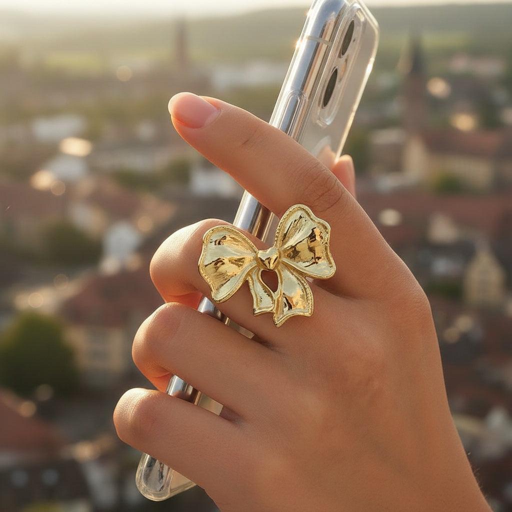 Elonara - Super Bowtie Wirh Heart Ring