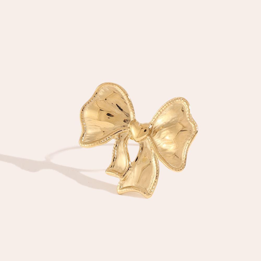 Elonara - Super Bowtie Wirh Heart Ring-Goldharmonie