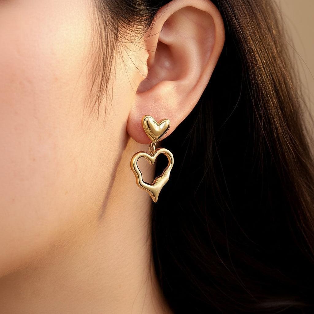 „Elonella“ Irregular Heart Ohrringe