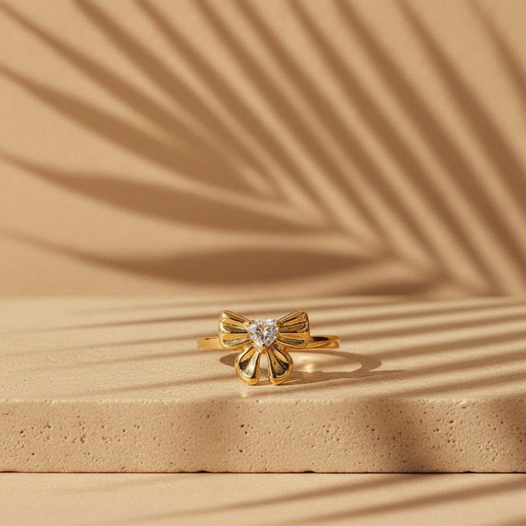 Elonella - Sweet Bowtie With Diamond Ring