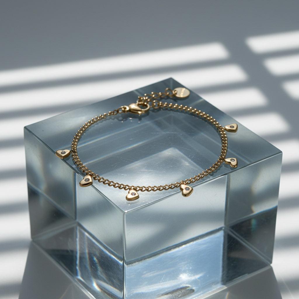 „Elovia“ Mini Hearts With Diamond Armband