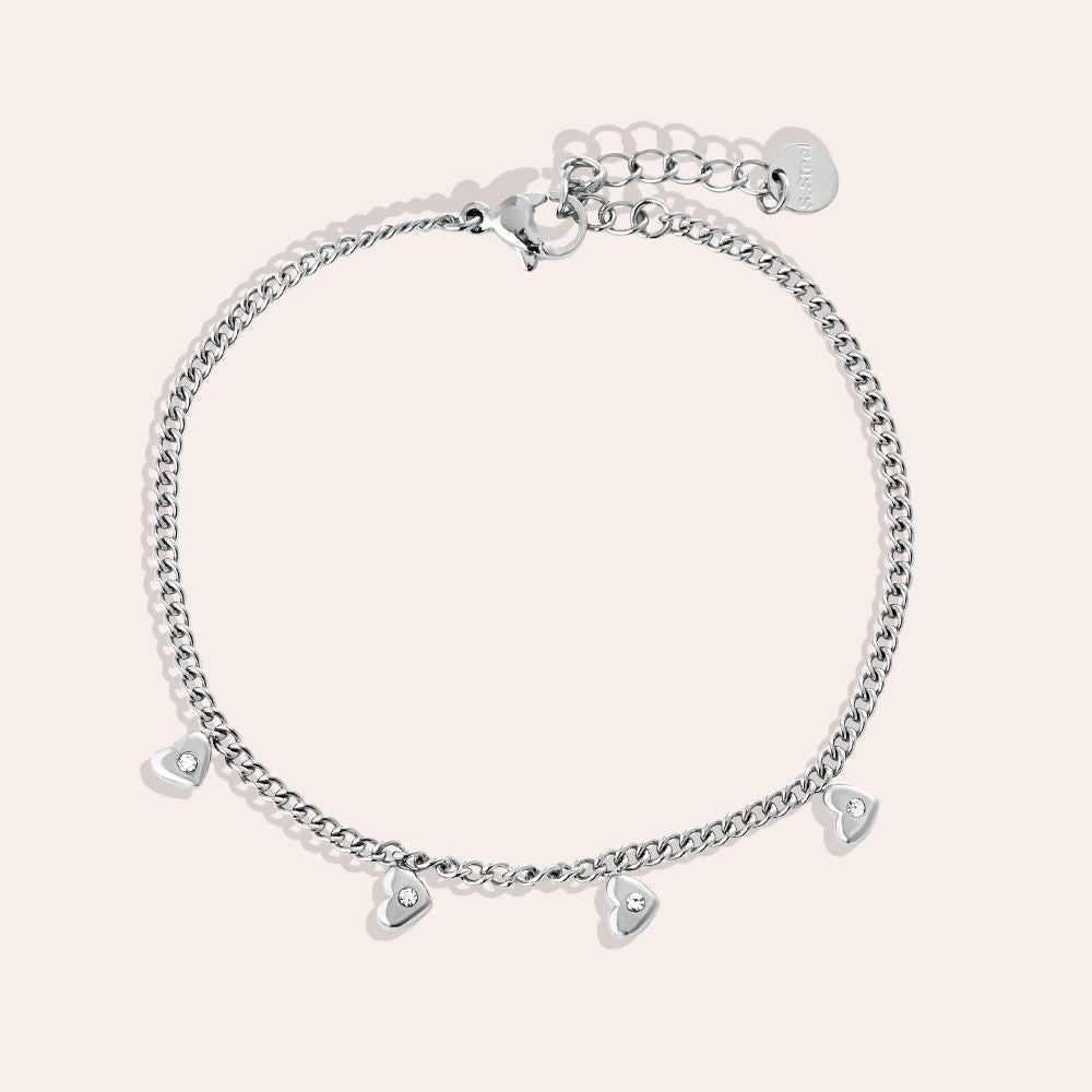 „Elovia“ Mini Hearts With Diamond Armband