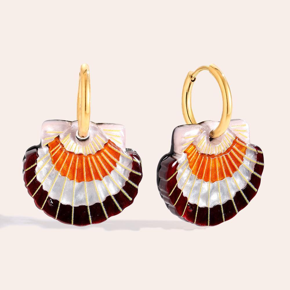 „Eloviva“ Scallop Ohrringe-Goldharmonie
