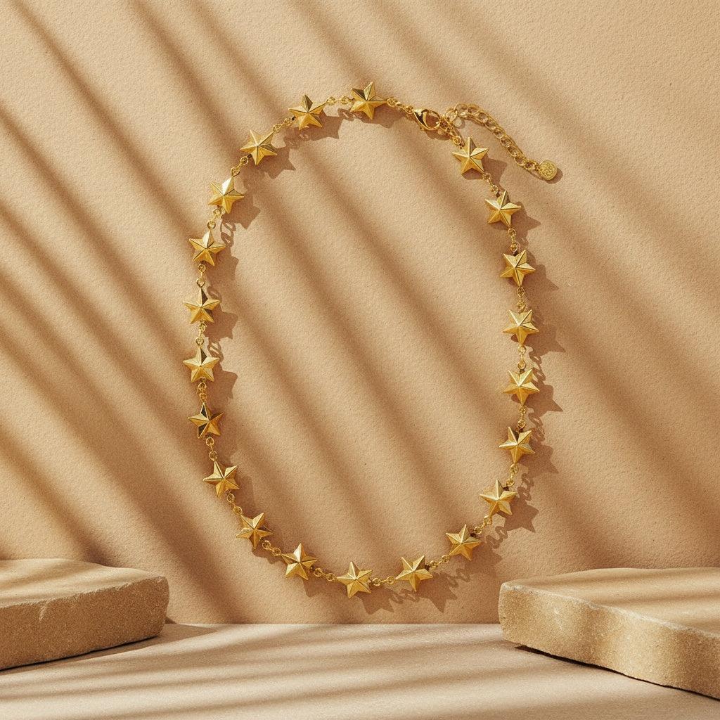 "Elowmirara" Chained Stars Edelstahl Halskette