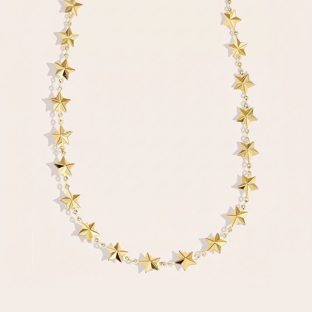 "Elowmirara" Chained Stars Edelstahl Halskette