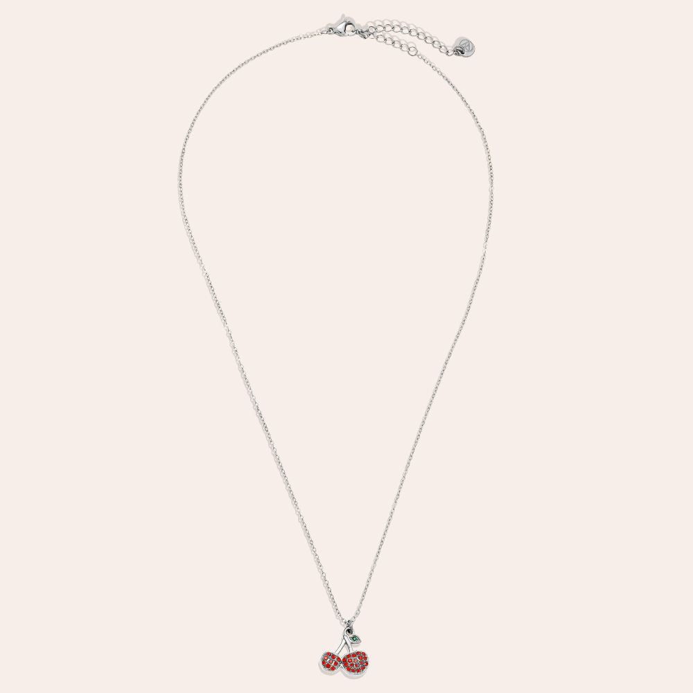 "Enaionaia" Diamond Cherry Edelstahl Halskette