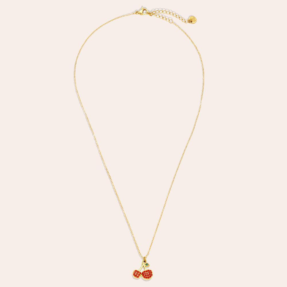 "Enaionaia" Diamond Cherry Edelstahl Halskette-Goldharmonie