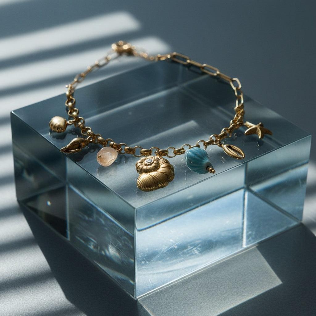"Ilaellelle" Blue Ocean Love Edelstahl Halskette