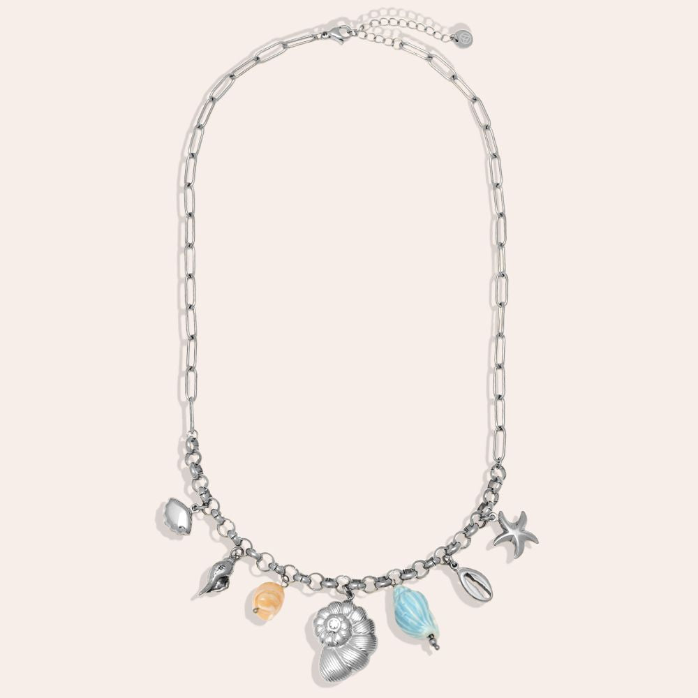 "Ilaellelle" Blue Ocean Love Edelstahl Halskette