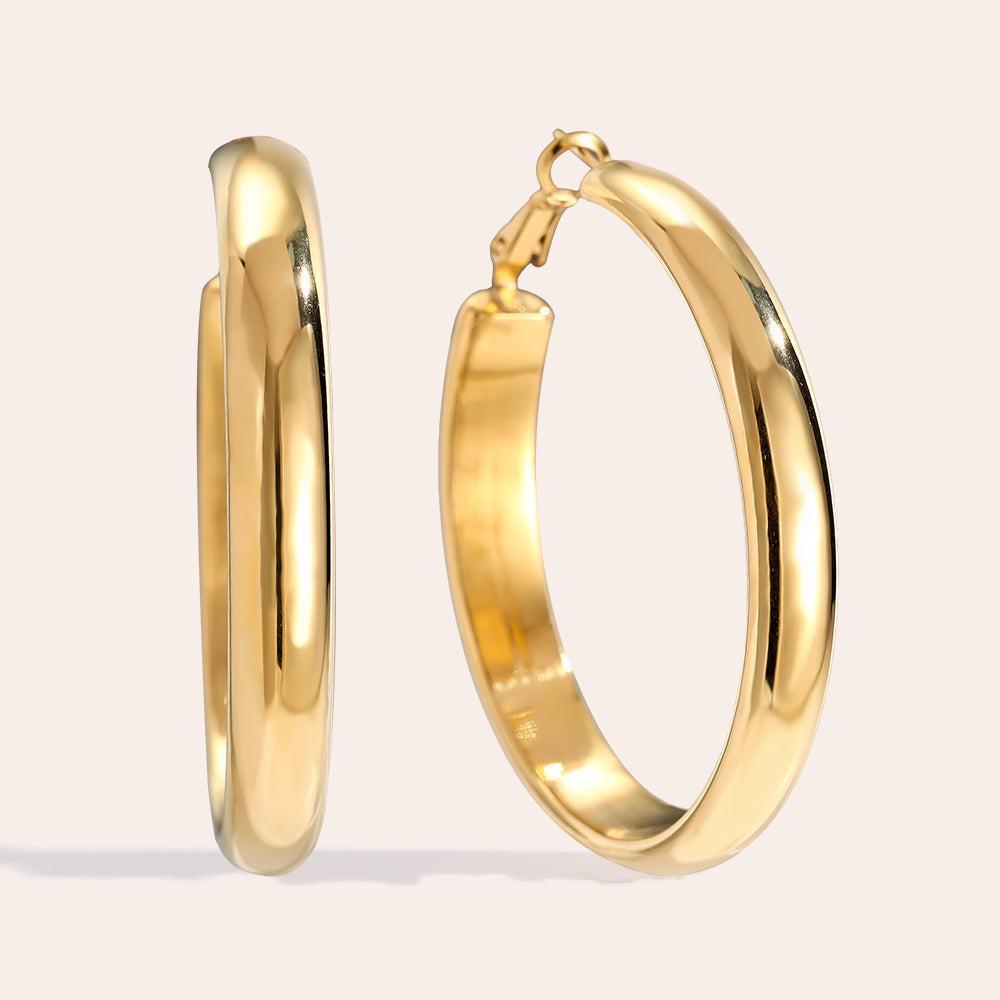 „Ilalin“ Diameter Hoop Ohrringe-Goldharmonie