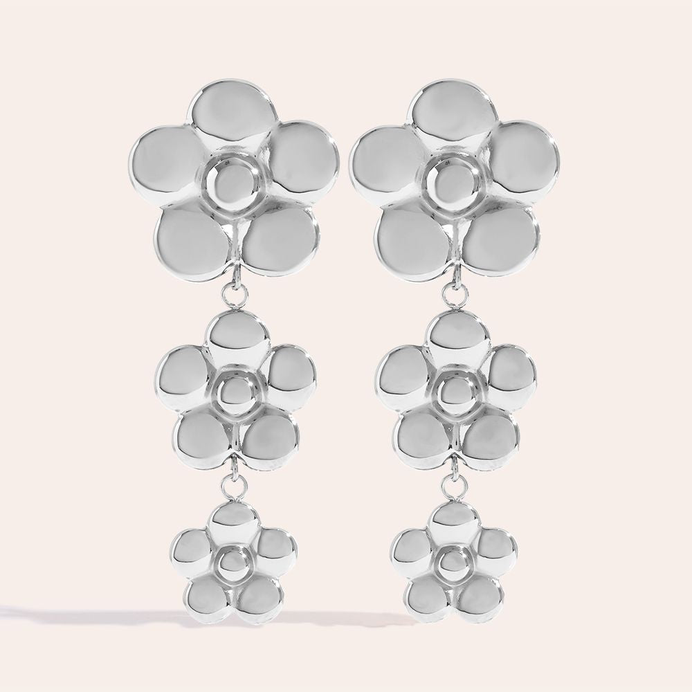 „Ilanara“ Three Flowers Chain Ohrringe