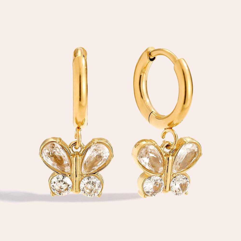 „Ilanora“ Diamond Nice Butterfly Ohrringe-Goldharmonie