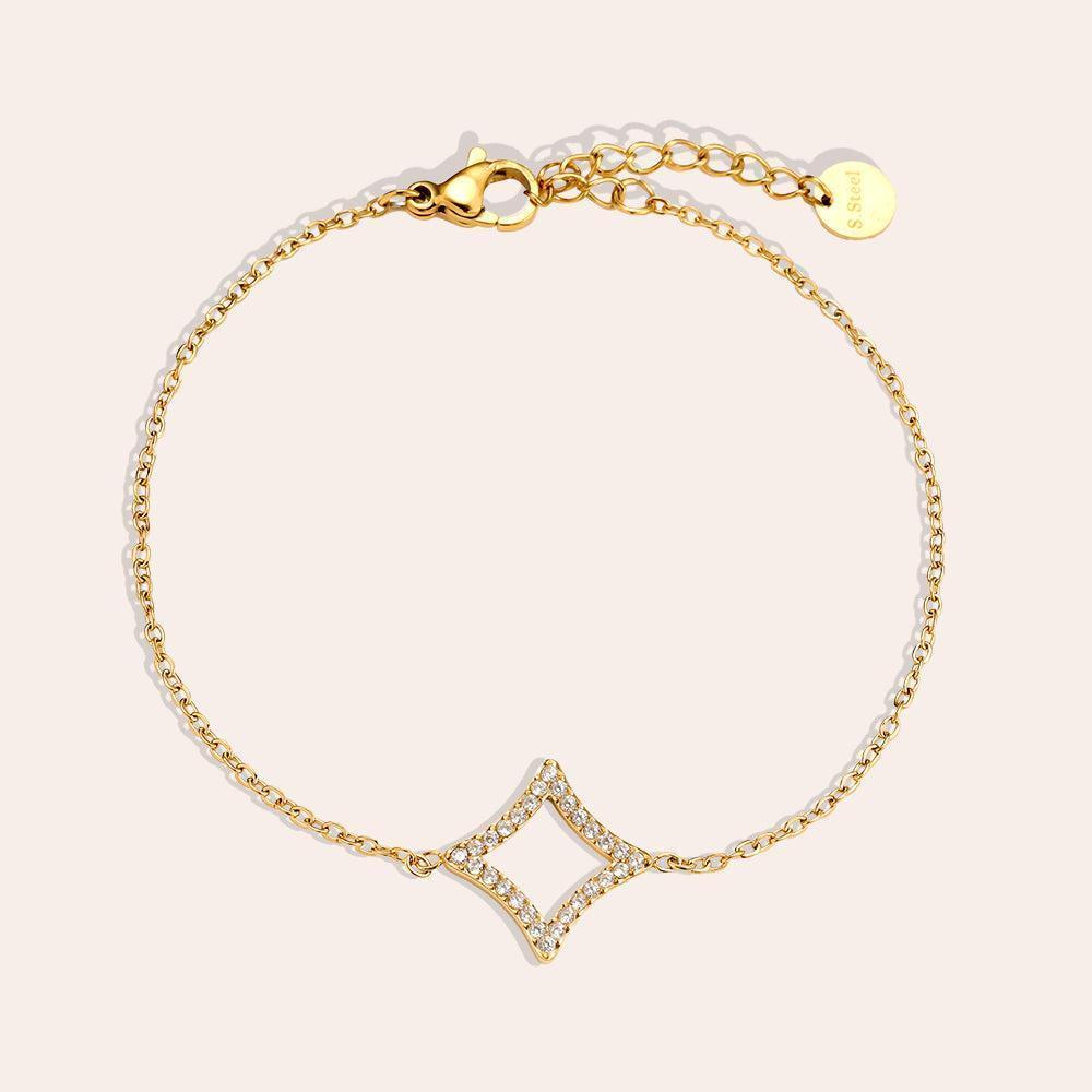 „Ilanoraa“ Diamond Rhombus Armband-Goldharmonie