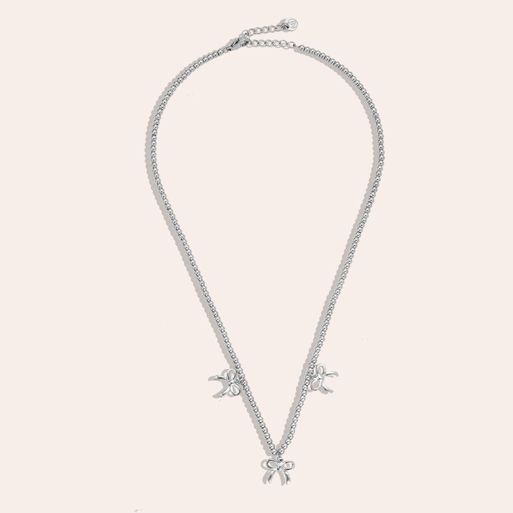 "Ilaraelle" Bowtie In Linsen Chain Edelstahl Halskette
