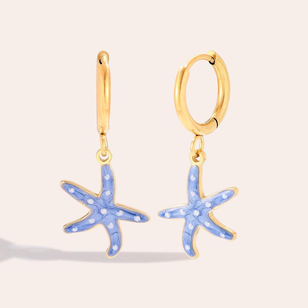 „Ilatara“ Blue Sea Star Ohrringe-Goldharmonie