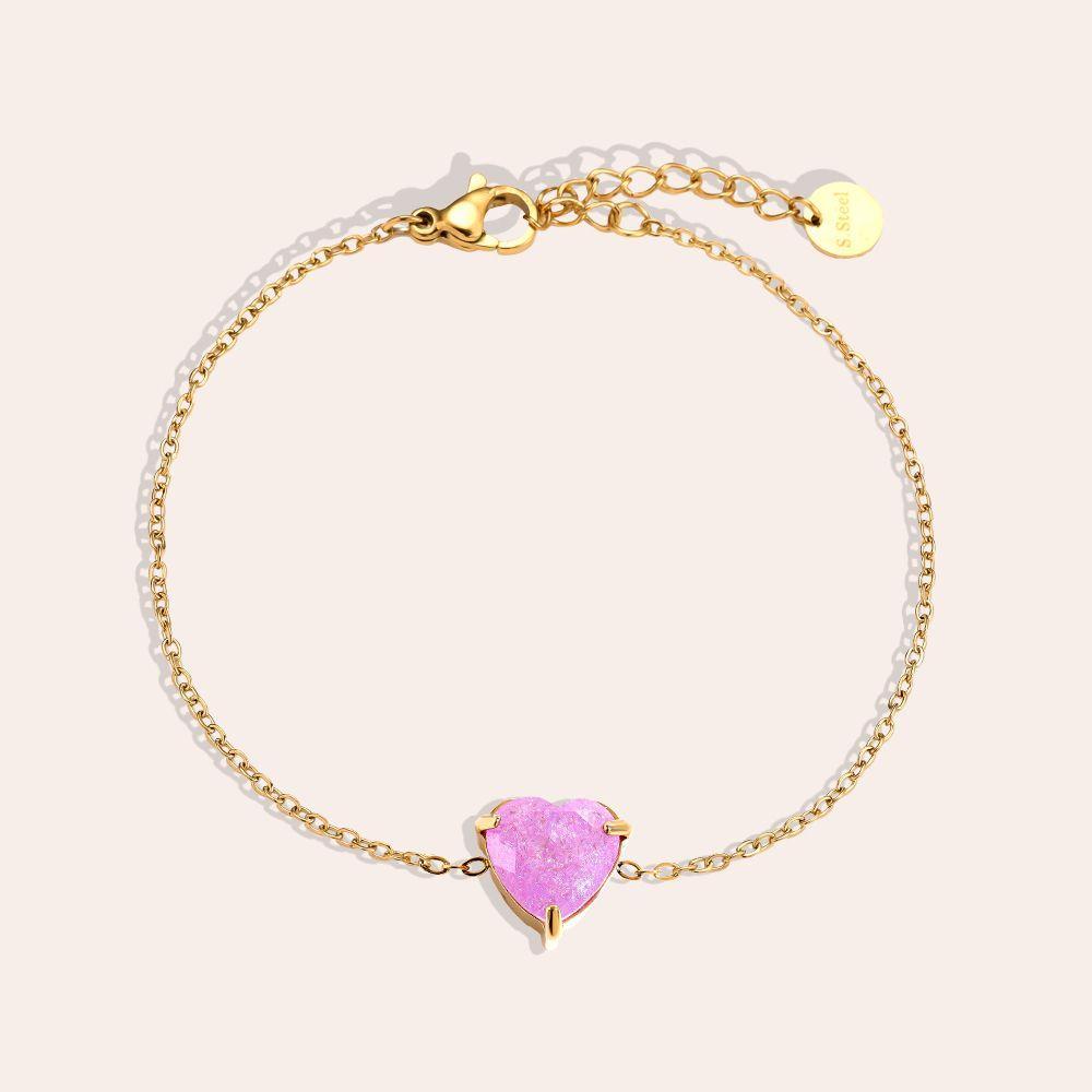 „Ilaviva“ Multi Color Diamond Heart Armband