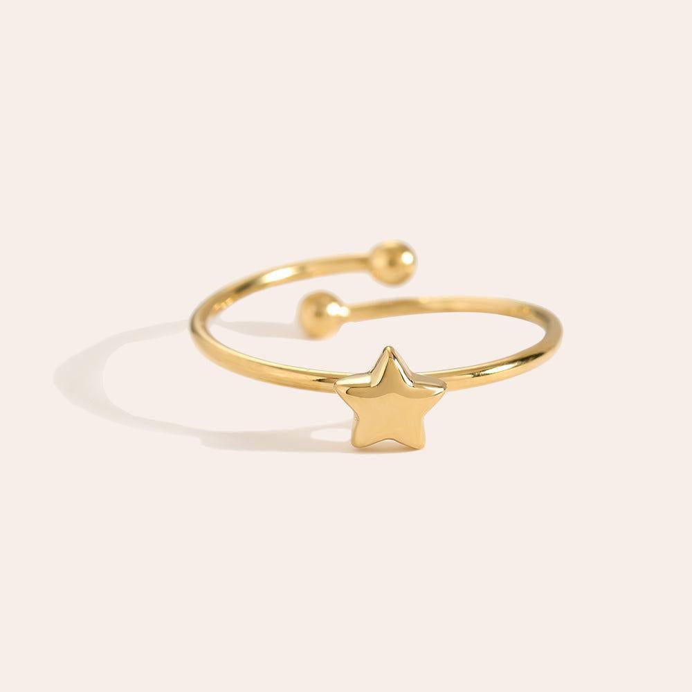 Iralin - Simple Star Ring-Goldharmonie