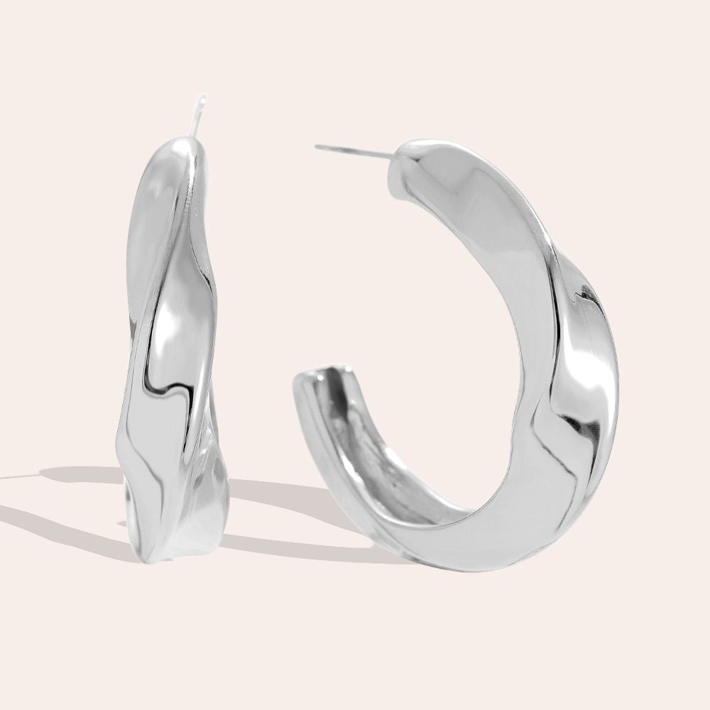„Iramira“ Classic Twist Half Hoop Ohrringe