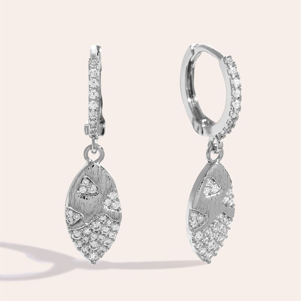 „Irariva“ Sparkling Diamond Drop Vergoldete Ohrringe