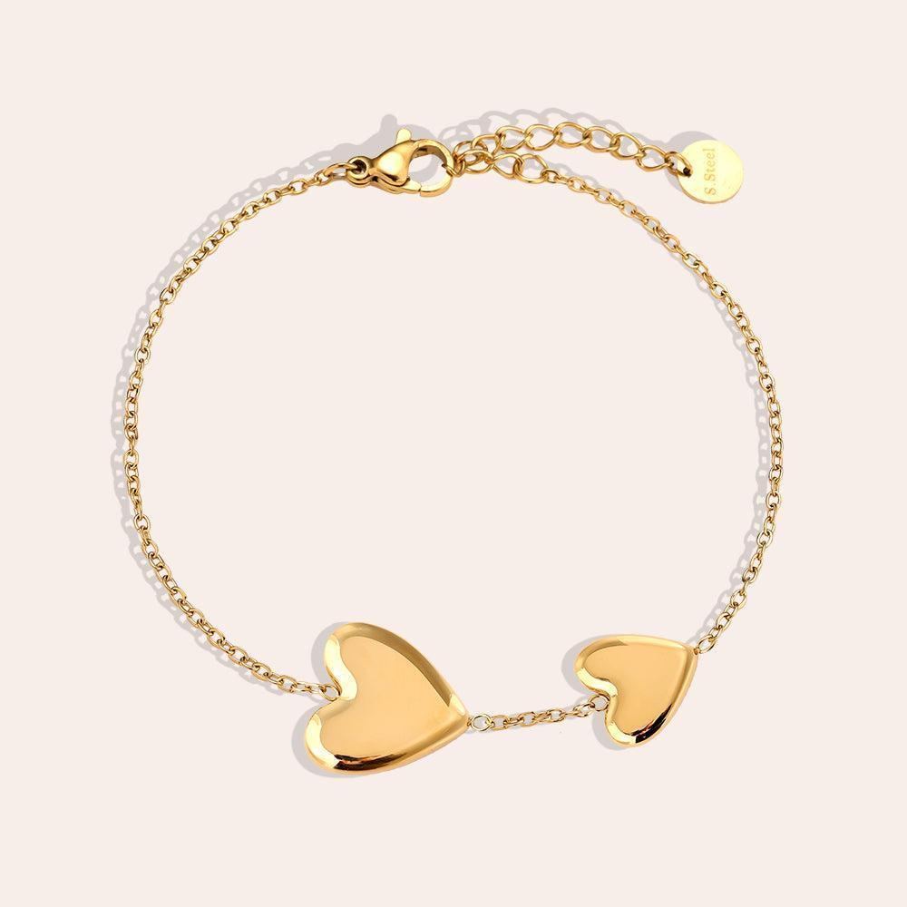 „Iratara“ Two Hearts Armband-Goldharmonie