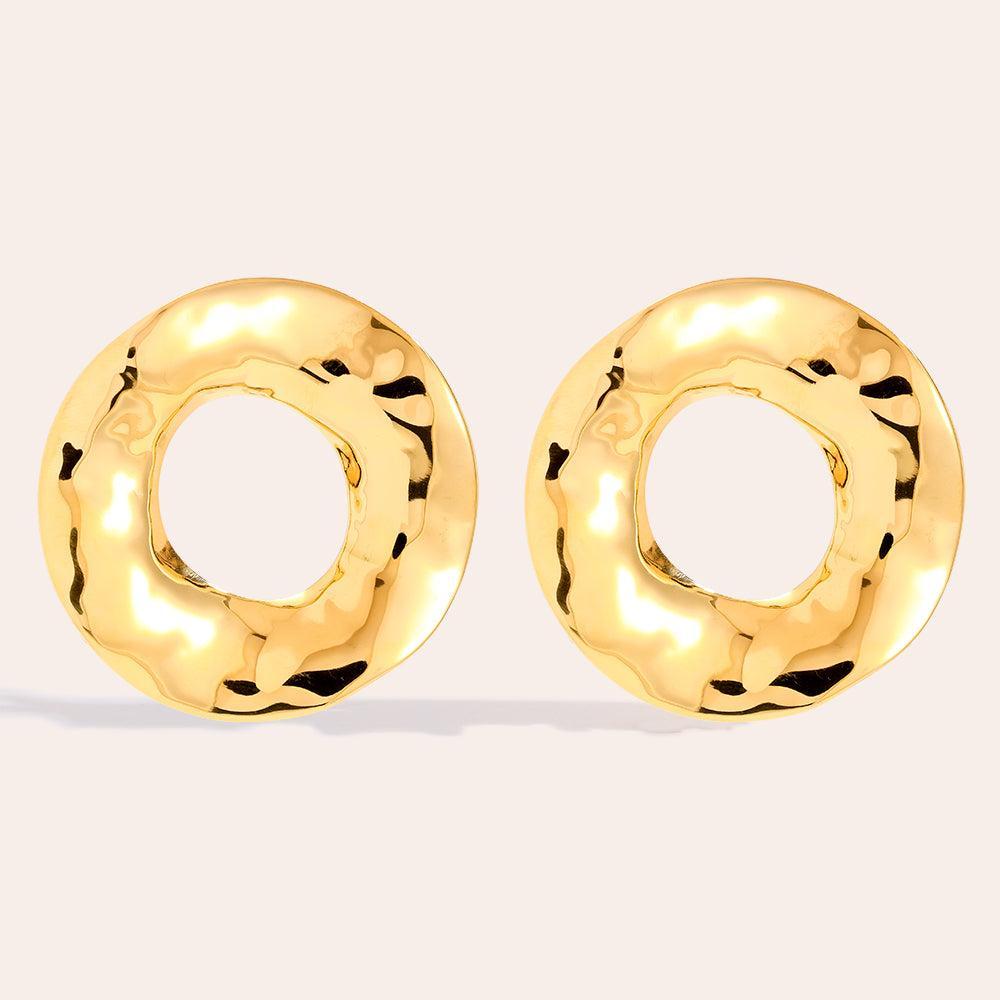 „Ivisara“ Huge Round Ohrringe-Goldharmonie