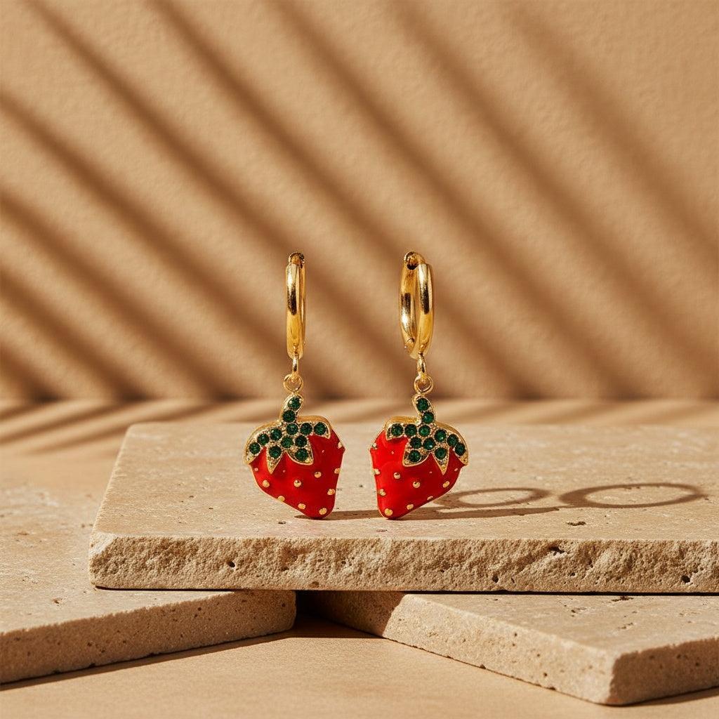 „Ivisira“ Diamond Strawberry Ohrringe