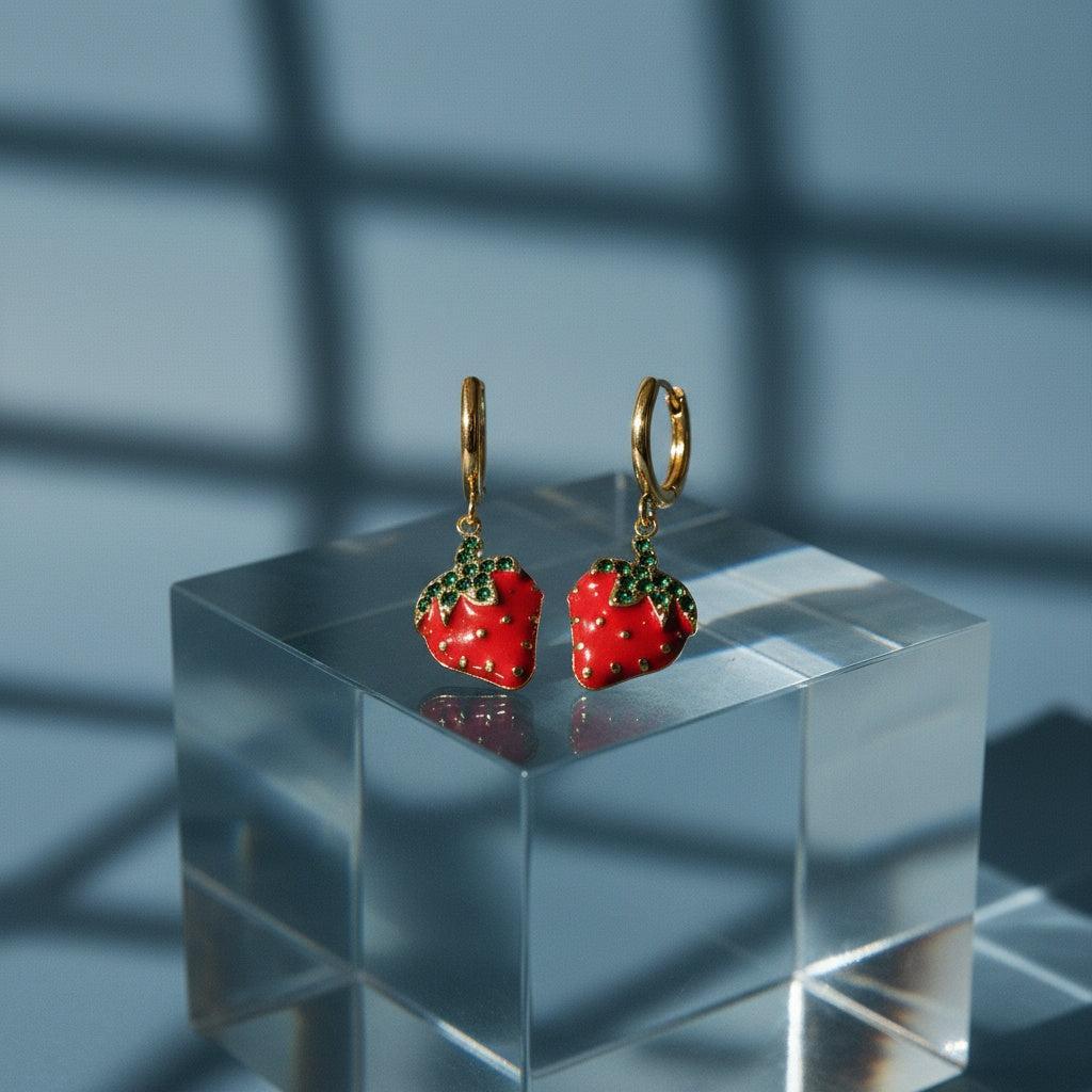 „Ivisira“ Diamond Strawberry Ohrringe